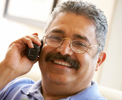 Hispanic Man Phone
